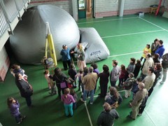 Il planetario portatile di Arcetri dall'alto